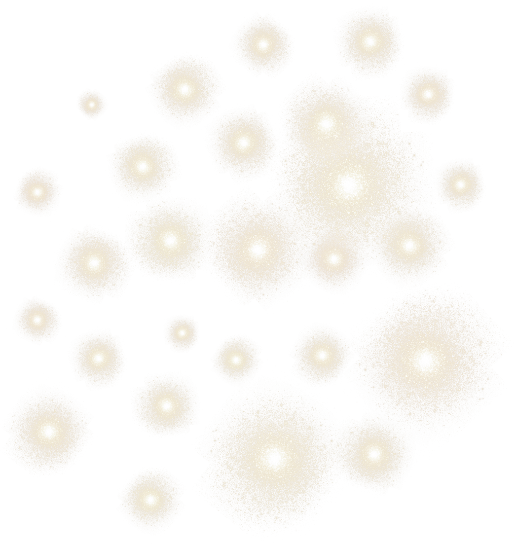 Gold Glitter New Year's Eve Scattered Stars Overlay